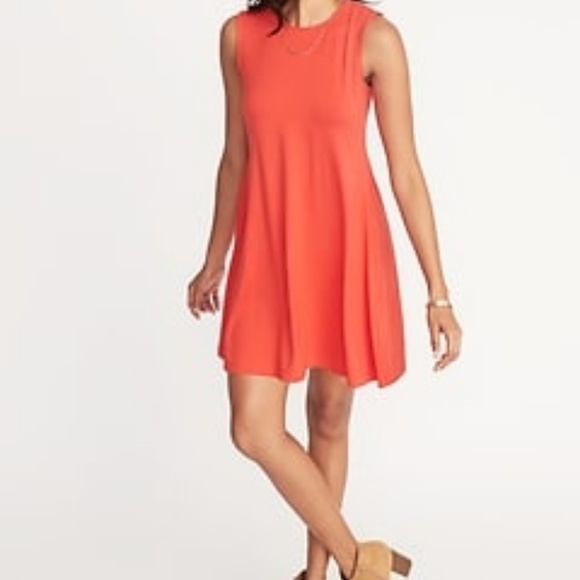 old navy sleeveless jersey swing dress